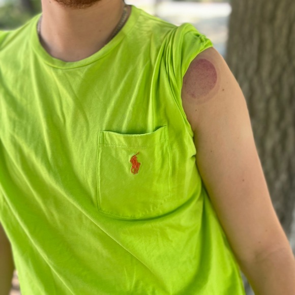 POLO RALPH LAUREN MEN CLASSIC FIT CREW NECK CHEST POCKET T SHIRT GREEN LIME PONY - Picture 15 of 16